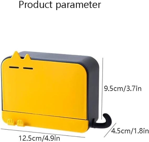 GNOLY Wall Mounted Plastic Soap Dish with Lid - Bathroom Soap Holder & Storage Box for Shower, Sink, and Kitchen Counter