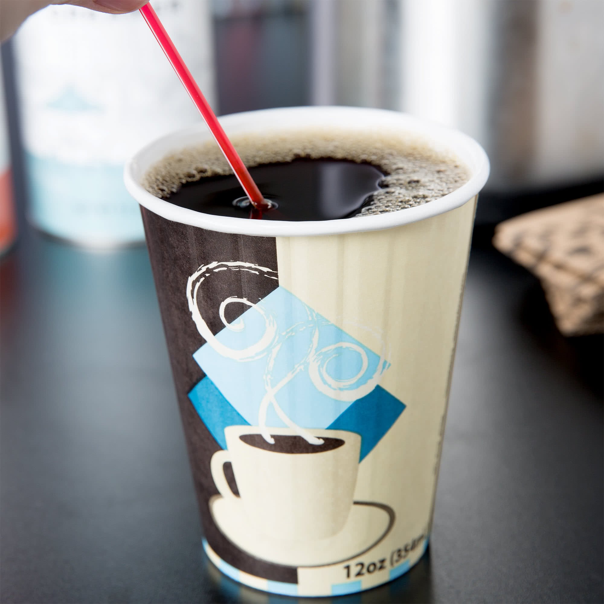 Dart Solo IC12-J7534 Duo Shield 12 oz. Poly Paper Hot Cup - 600/Case | Insulated Coffee Cups for Office, Cafes & Takeout | BPA-Free Disposable Drinkware