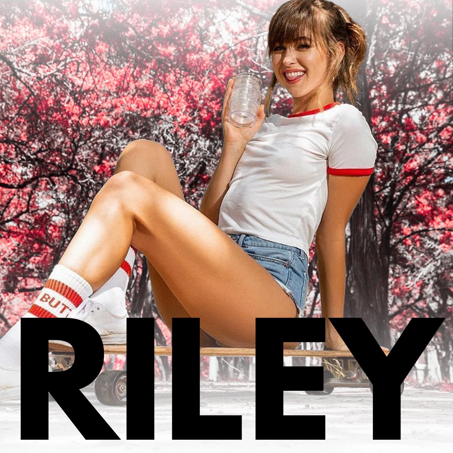 Riley Reid Quickshot Open-Ended Male Masturbator - Fleshlight Girls Realistic Stroker Sex Toy for Men | Perfect for Solo Play & Discreet Pleasure at Home