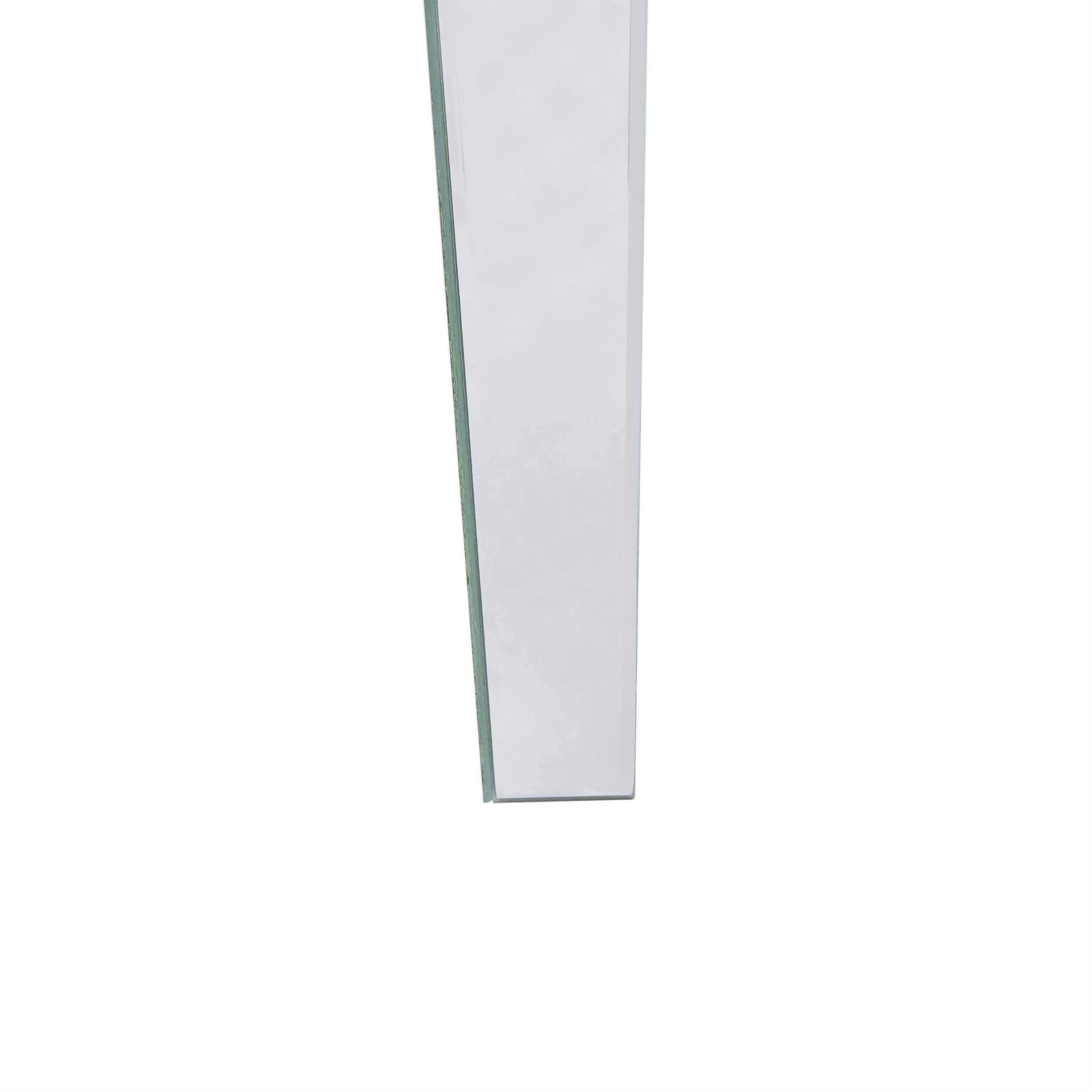 SEI Furniture Glenview Glam Mirrored Writing Desk with Drawers - Matte Silver Finish | Elegant Vanity Desk for Bedroom, Home Office & Dressing Room