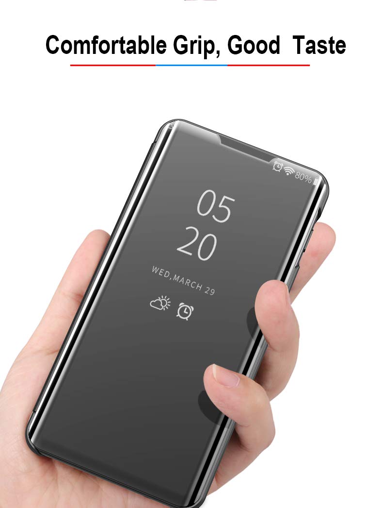Premium Mirror Slim Fit Plating Smart Clear View Standing Case for iPhone 11 Pro Max (6.5