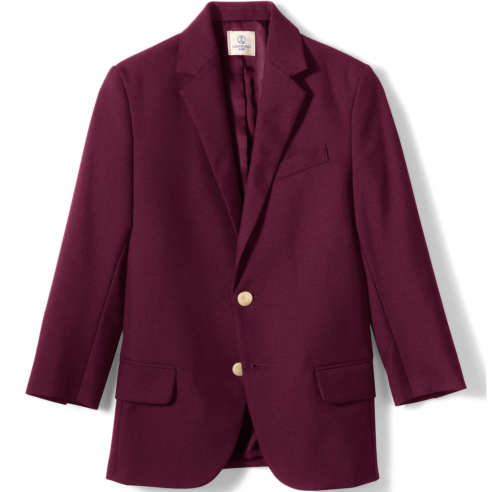 Lands' End Boys' School Uniform Blazer - Classic Hopsack Style for Formal Wear, School Events & Special Occasions