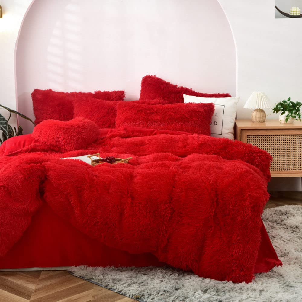 Luxury Velvet Bedding Set - 4 Piece Mink Plush Quilt Cover with Pillowcases, Soft Coral Velvet Comforter, 200x230cm - Perfect for Cozy Winter Nights & Elegant Bedroom Decor