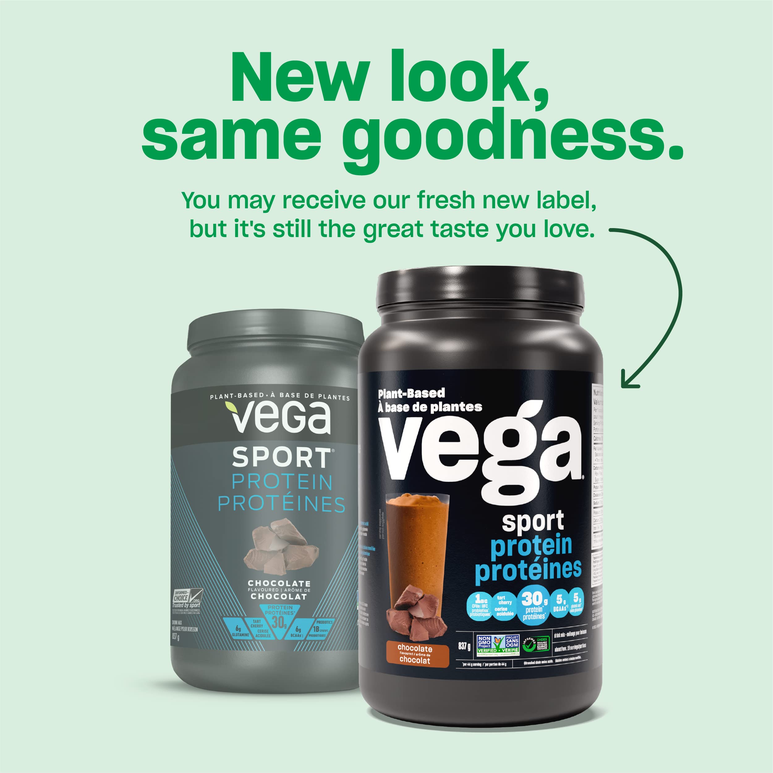Vega Sport Vegan Protein Powder - Chocolate Flavor, 45 Servings (1.98kg) | Plant-Based Pea Protein with BCAAs & Amino Acids | Keto, Gluten-Free, Non-GMO | Tart Cherry Infused | Ideal for Post-Workout Recovery & Muscle Building (Packaging May Vary)