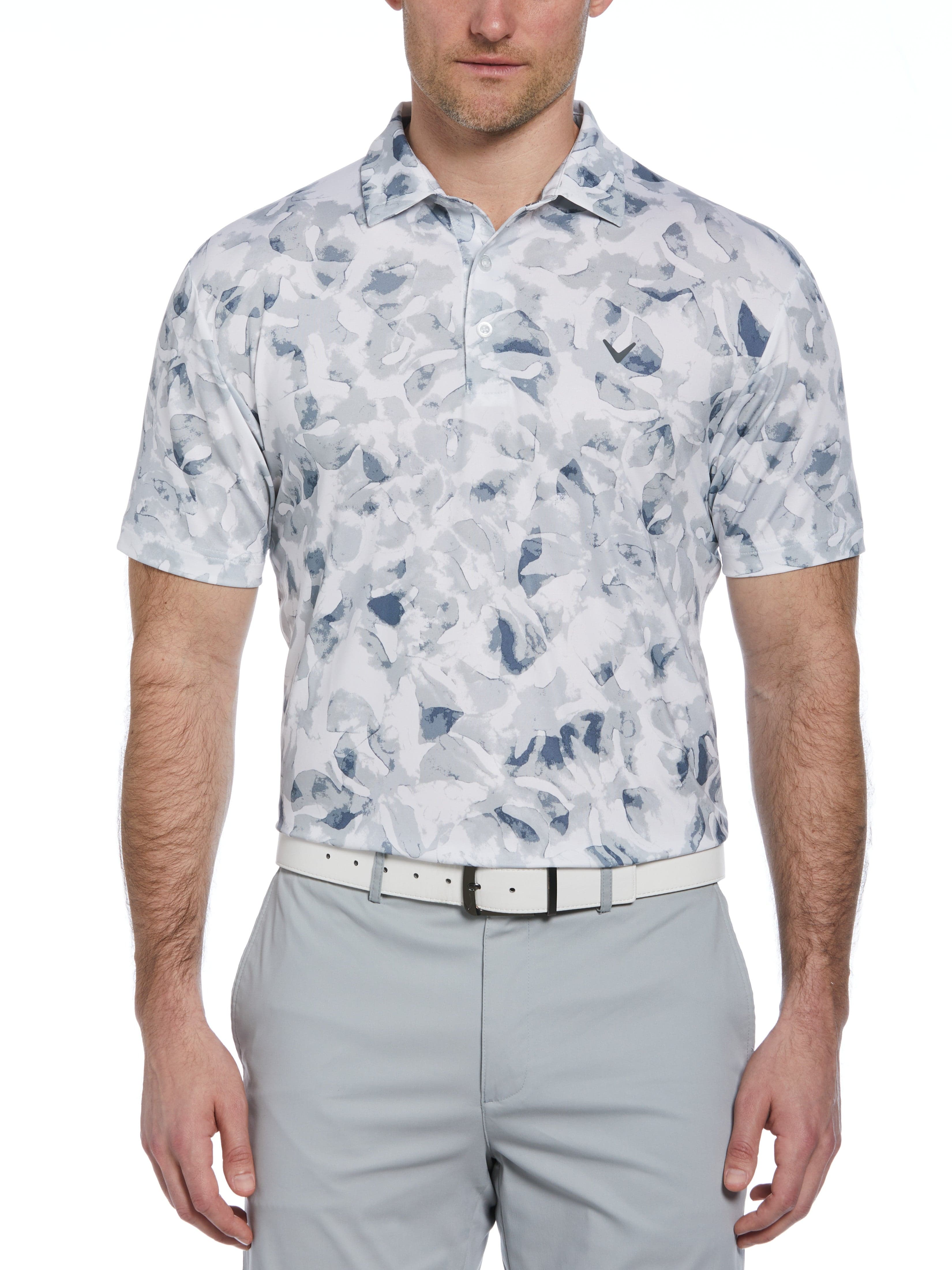Men's All Over Tie Dye Golf Polo Shirt - Stylish Printed Casual Shirt for Golfing, Summer Outfits & Streetwear