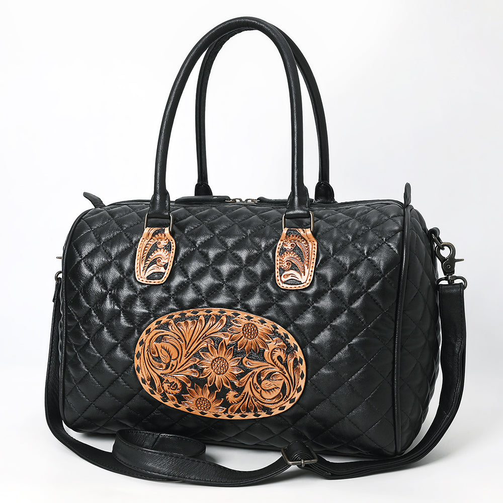 American Darling ADBG1681 Genuine Leather Women's Western Handbag - Hand Tooled Briefcase & Purse for Cowgirl Style, Office & Travel Accessories