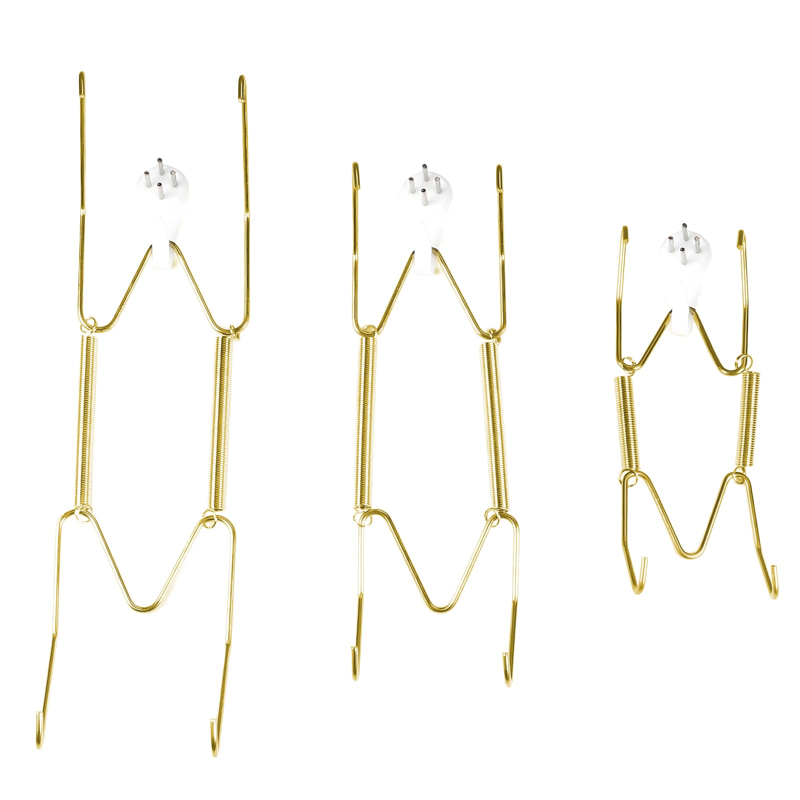 W-Shaped Invisible Plate Hangers for Walls - 3 Pack (4