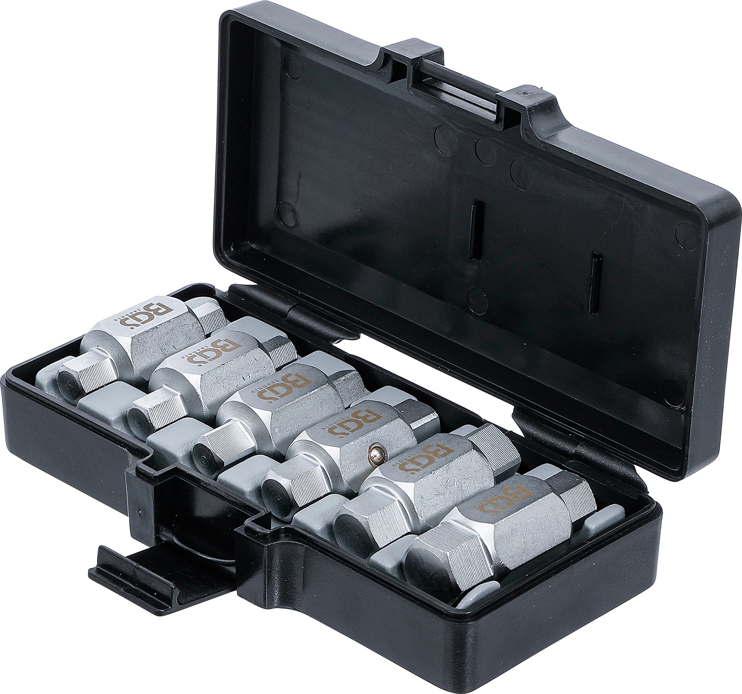 BGS 1015 Crankcase Plug Wrench Set - 6 Piece Automotive Tool Kit for Oil Drain Plug Removal & Engine Maintenance