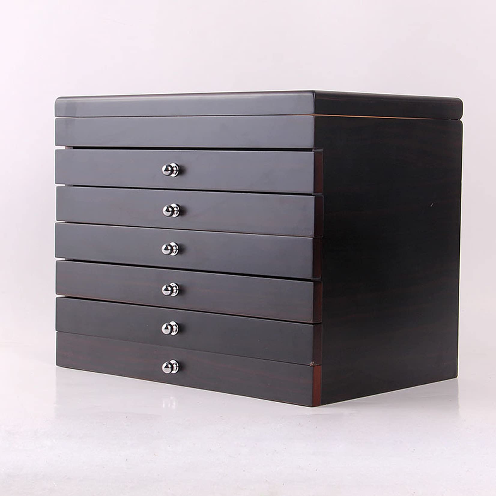 HXSD 7-Layer 78 Slots Wooden Fountain Pen Display Case with Glass Window Lid - Premium Pen Organizer Storage Box for Collectors, Black | Perfect for Home Office, Gift Presentation & Pen Enthusiast Collections