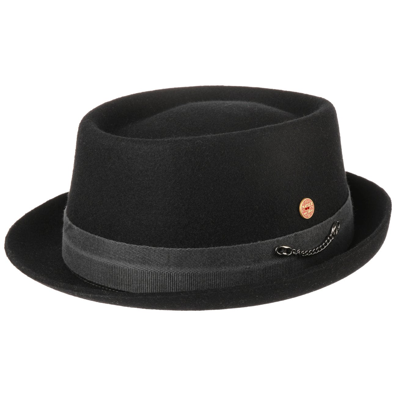 Mayser Gareth Soft Pork Pie Wool Hat for Men - Stylish Winter Fedora for Casual Outfits & Outdoor Events