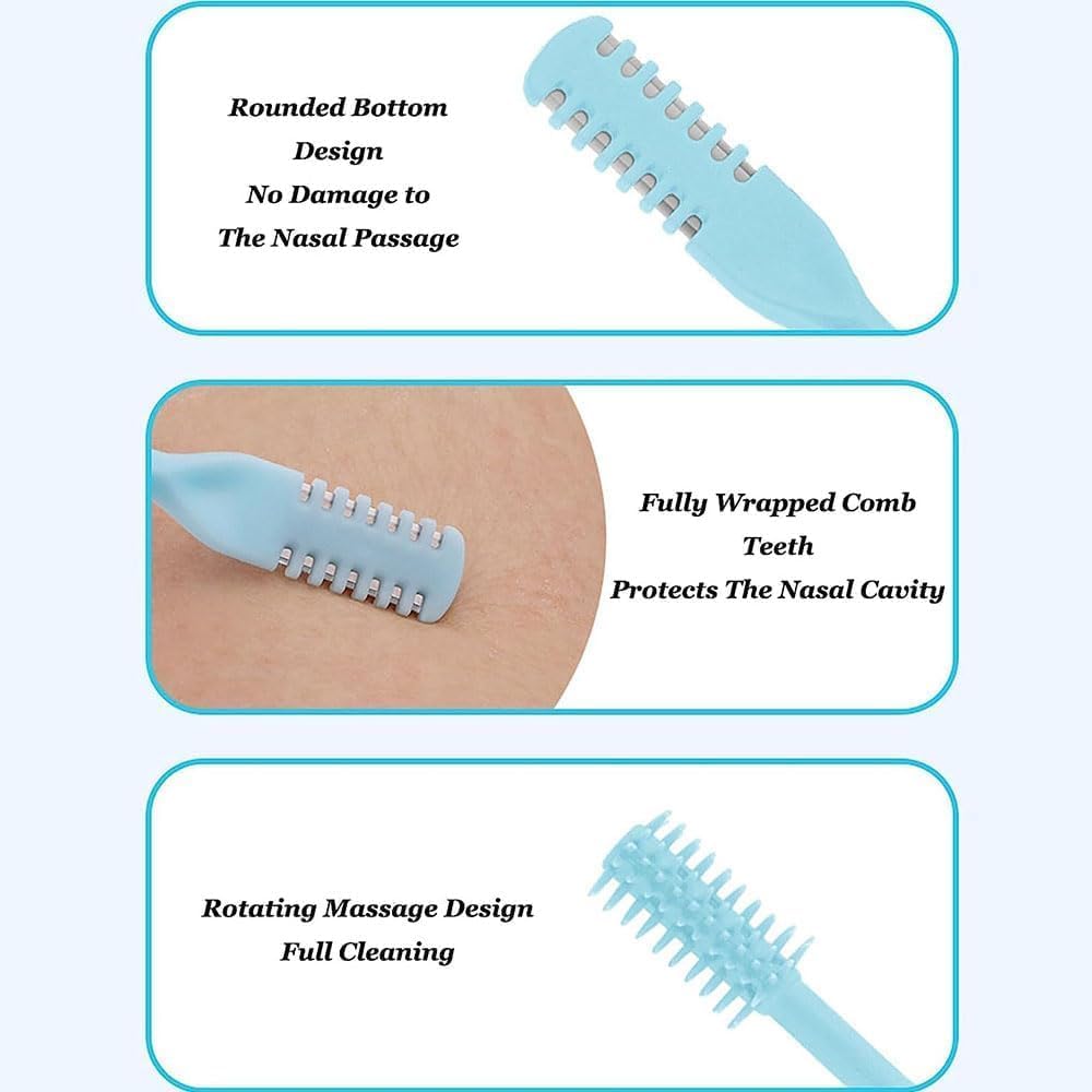 360° Rotating Safe Nasal Hair Trimmer - Portable & Washable Nose Hair Cutter for Men & Women - Perfect for Travel, Grooming & Personal Care