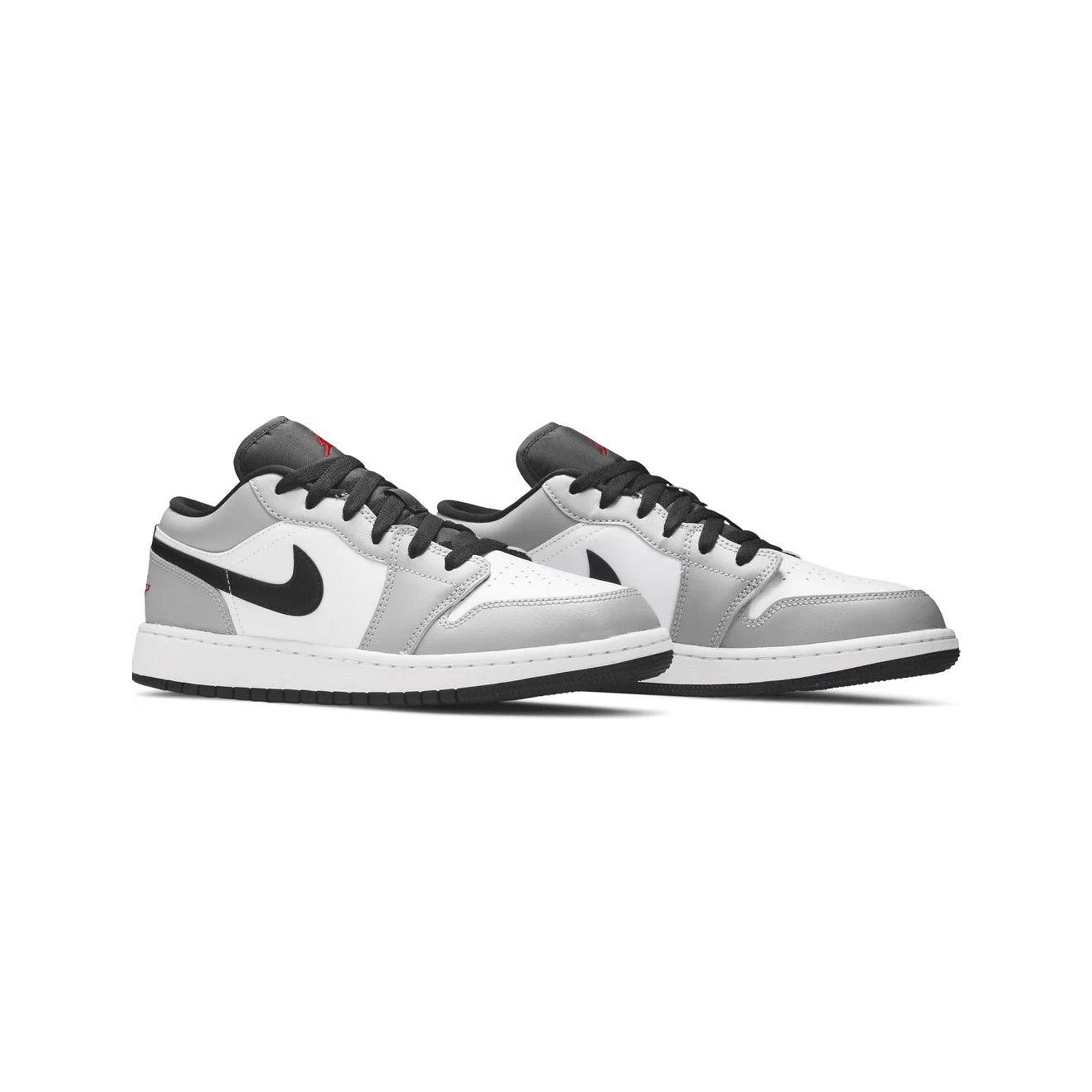 Air Jordan 1 Low 'Light Smoke Grey' GS Sneakers - Women's Basketball Shoes for Casual Wear & Street Style Fashion - Perfect for School, Gym, and Everyday Outfits