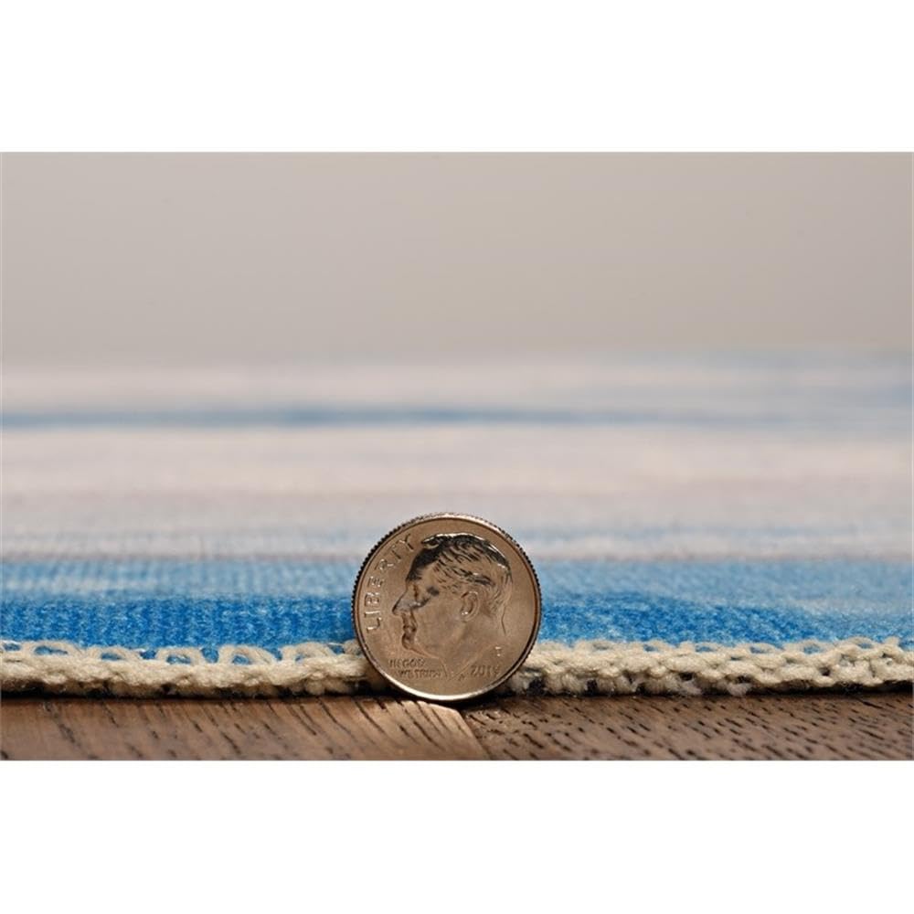 Washable Polyester 5'x7' Area Rug in Ivory - Transitional Style for Living Room, Bedroom & Office
