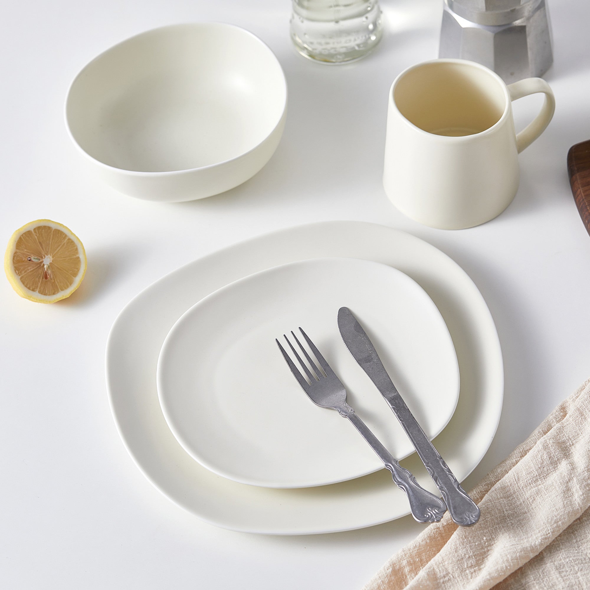Delilah Porcelain Salad Plate Set of 6 - Elegant Dinnerware for Fine Dining, Parties & Home Decor | Dishwasher Safe & Chip Resistant