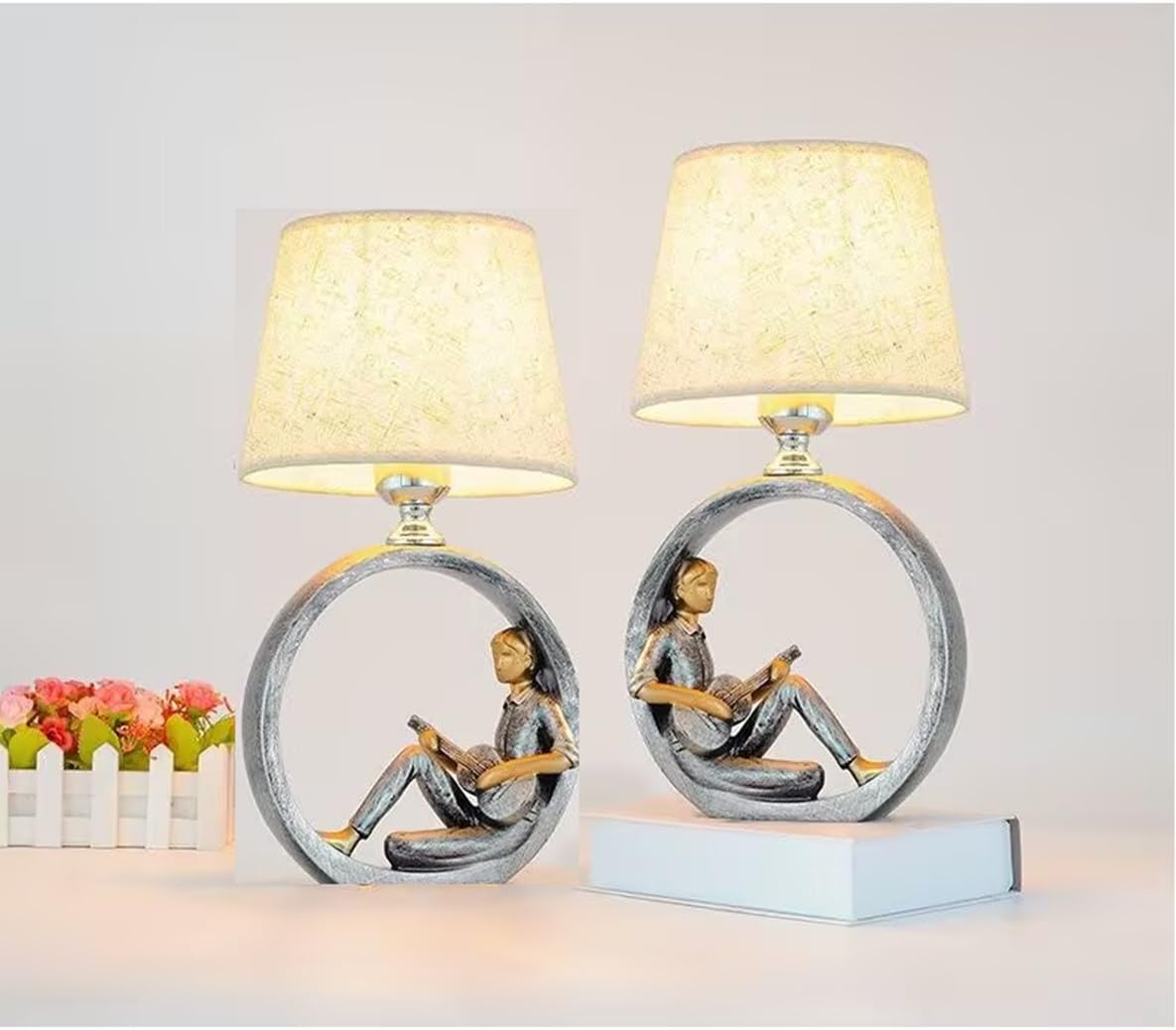 SUPERIORVZND Modern LED Table Lamp with Dimmer - Romantic Reading Light for Kids & Adults - Perfect for Bedroom, Study Room, Living Room & Hotel Decor