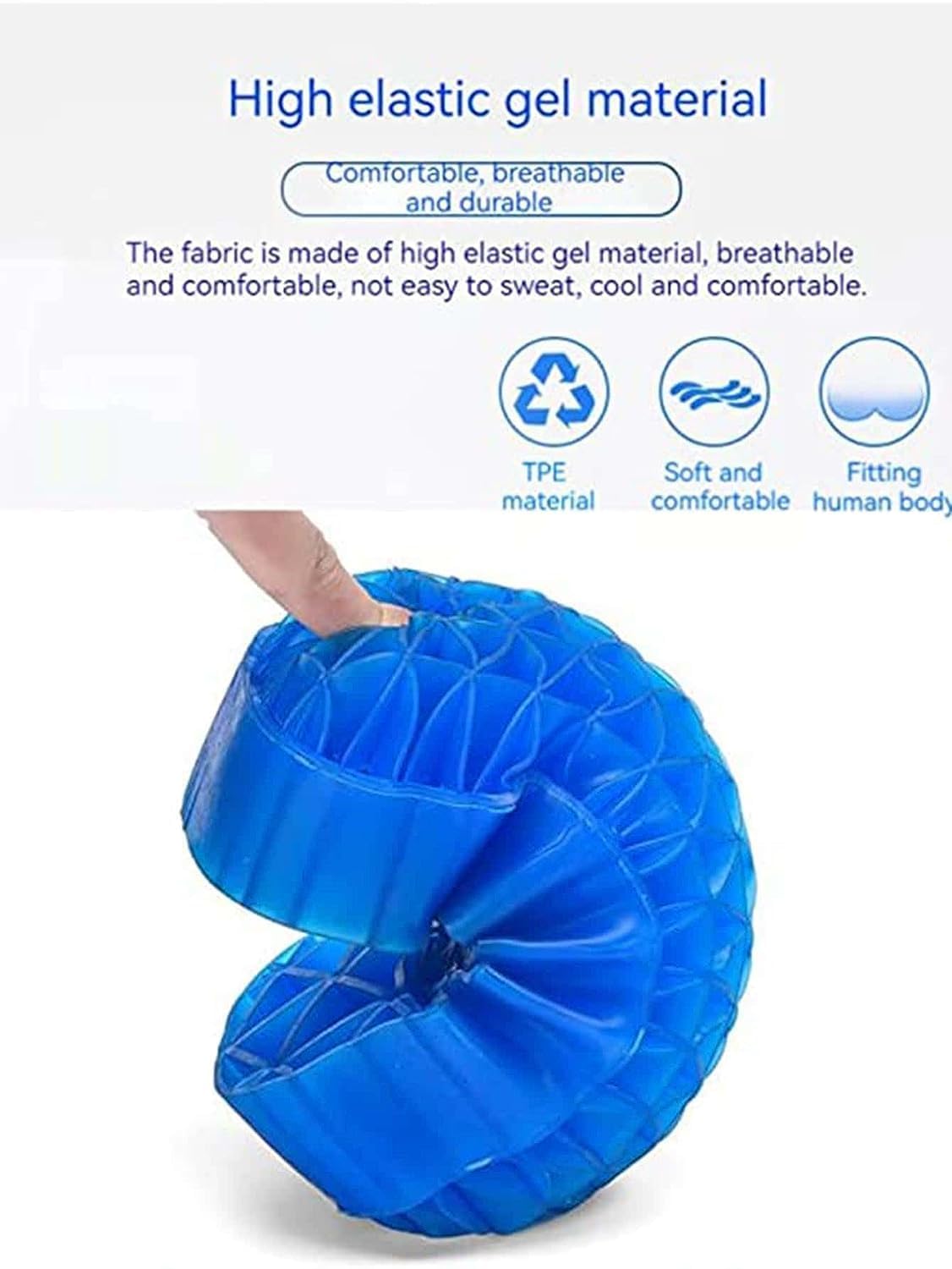 **Orthopedic Gel Massage Neck Pillow - Silicone Stretch Cushion for Waist, Neck & Shoulder Pain Relief - Double Triangle Mesh Support - Perfect for Office, Travel & Home Use**