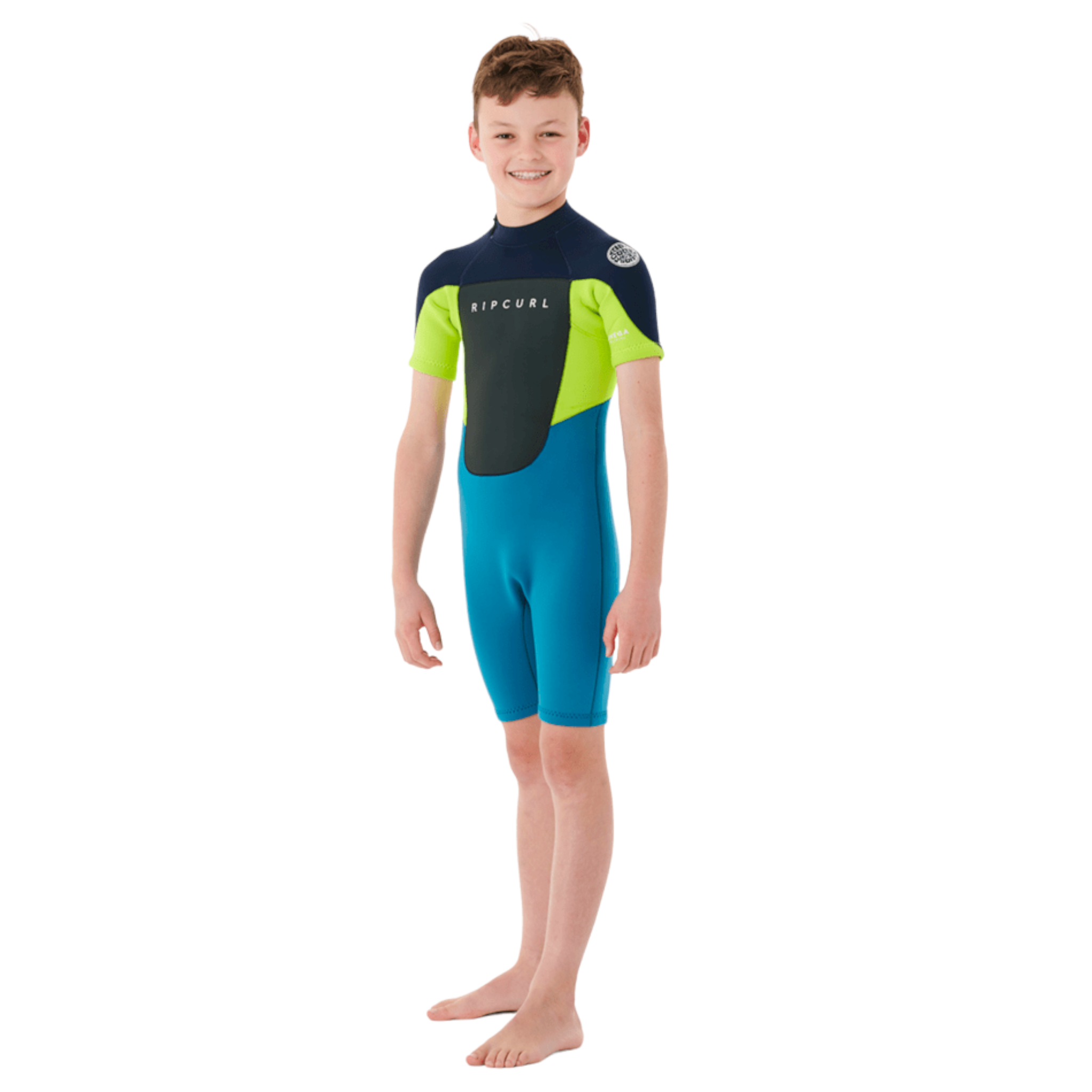 Rip Curl Boys Omega Back Zip Spring Wetsuit - Kids Surfing & Water Sports Gear for Swimming, Diving & Beach Activities
