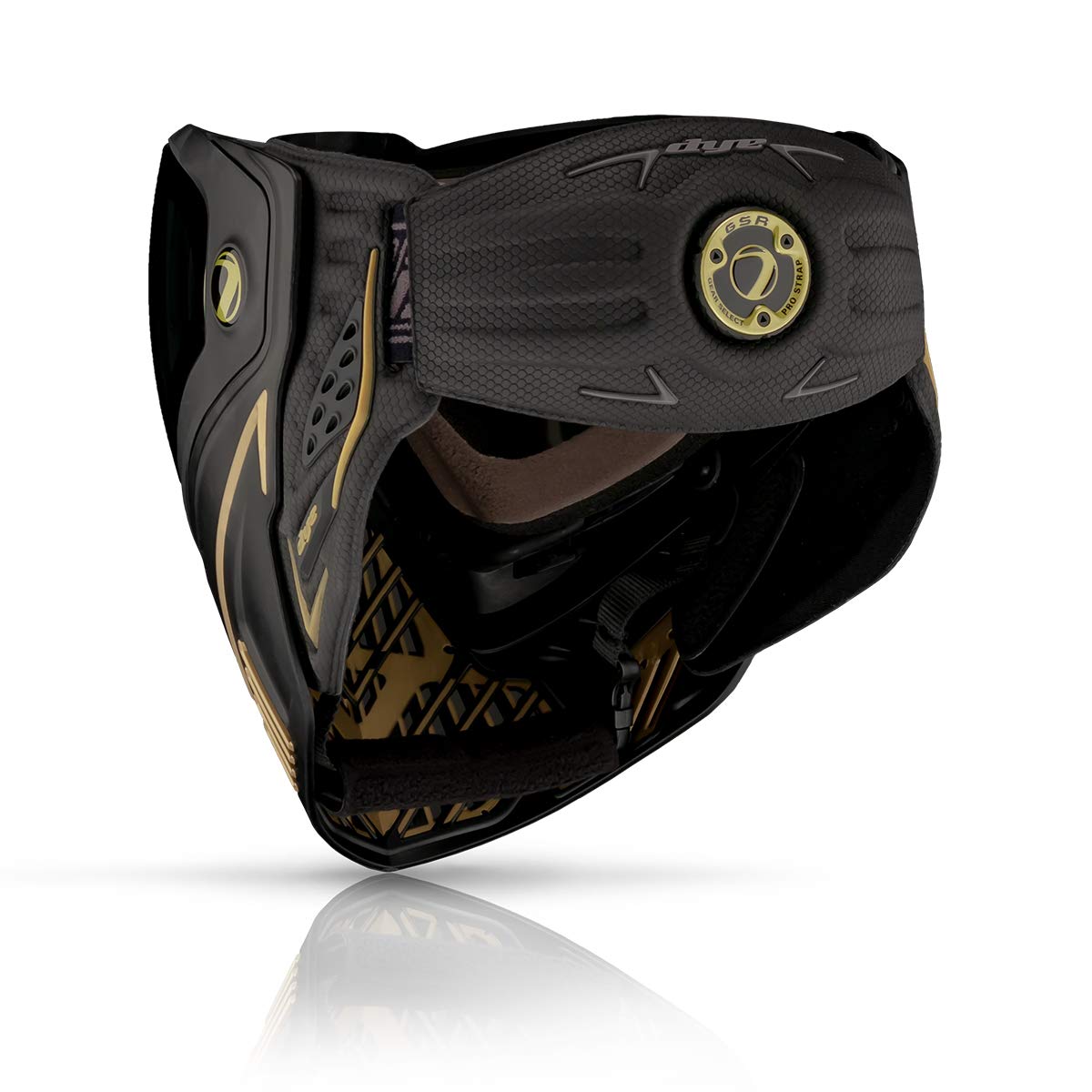 Dye i5 Paintball Mask - Onyx/Gold 2.0 with Northern Lights Thermal Lens | Anti-Fog Protection for All Weather Play | Perfect for Speedball & Woodsball Scenarios