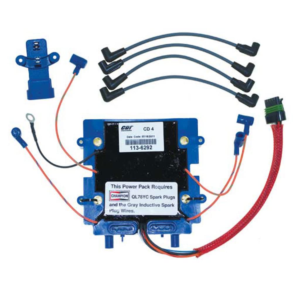 Johnson/Evinrude Power Pack Kit 113-6292K by CDI Electronics - Compatible with 4 Cylinder Engines (1995-2006) | Reliable Ignition System Replacement for Outboard Motors | Perfect for Marine Boating, Fishing & Water Sports