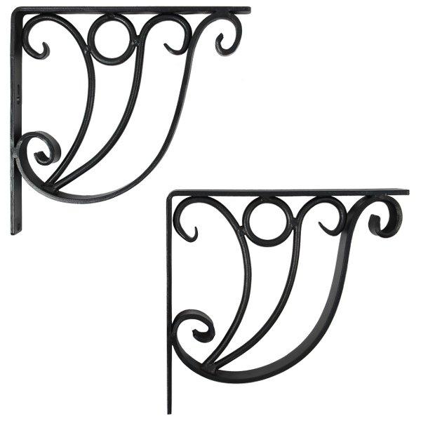 Heavy Duty Stainless Steel Ionic Shelf Bracket - Rustproof Wall Mounted Brackets for Floating Shelves, Kitchen, Bathroom & Garage Storage (Set of 4) - Perfect for Home Organization & DIY Projects