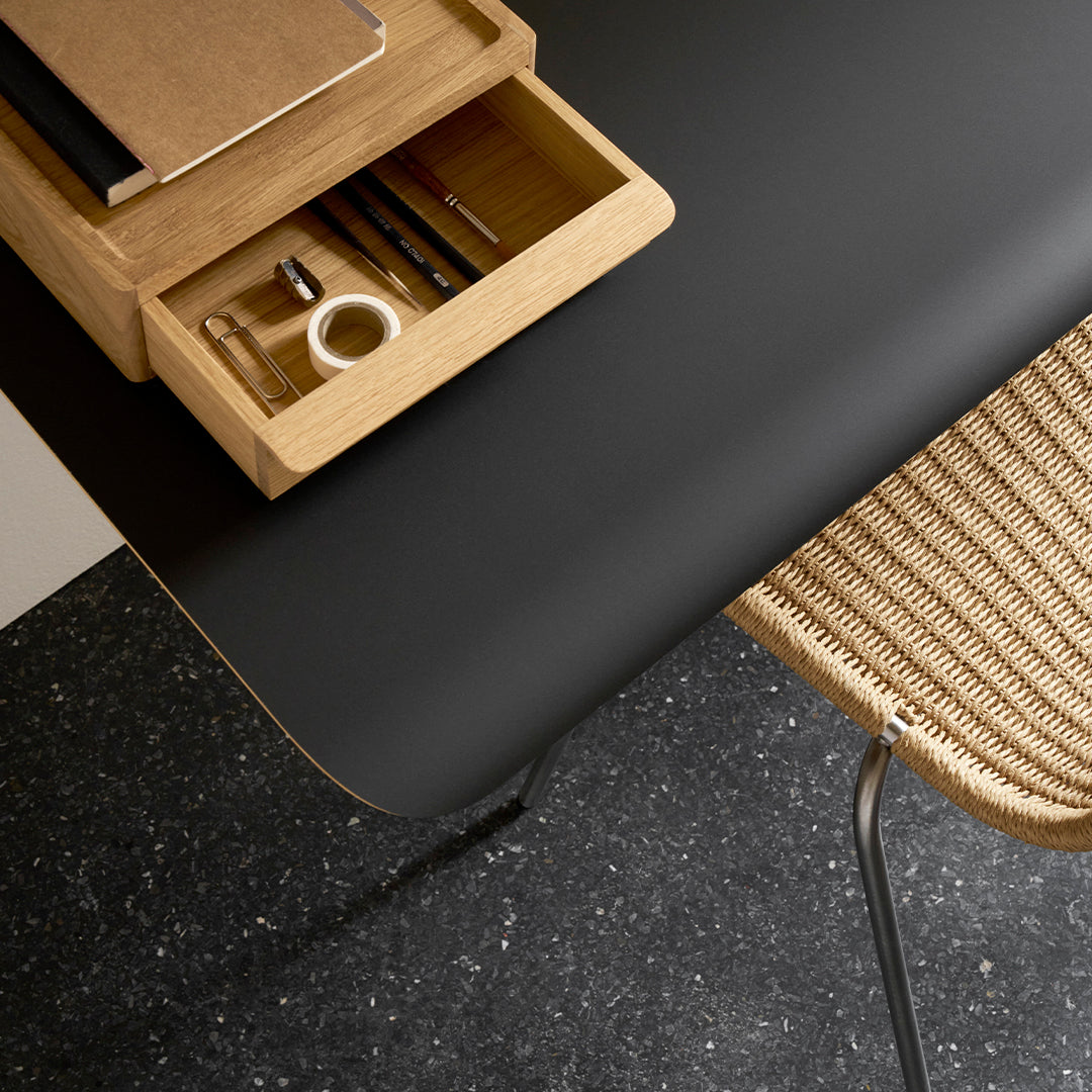 Wall Mounted Desk with Drawer - Space Saving Floating Workstation for Home Office, Study, or Small Spaces