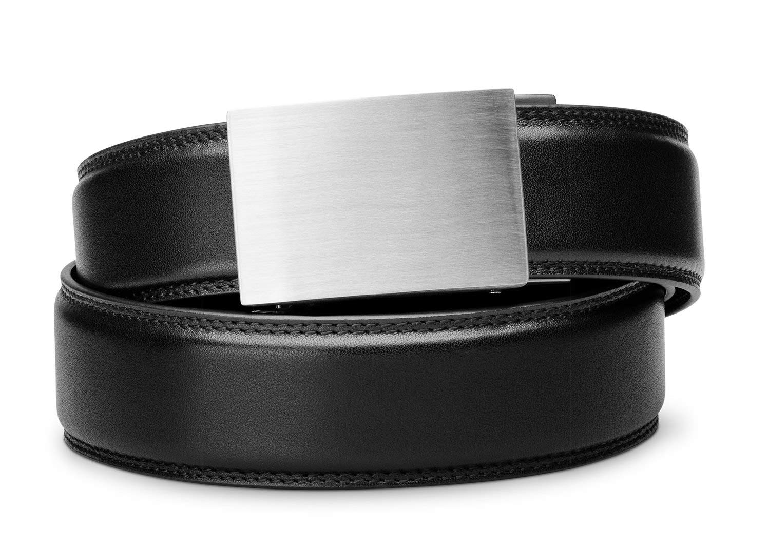 KORE Men's 2-Pack Full-Grain Leather Dress Belts with Adjustable Buckle | Formal & Casual Wear | Office, Wedding & Everyday Use