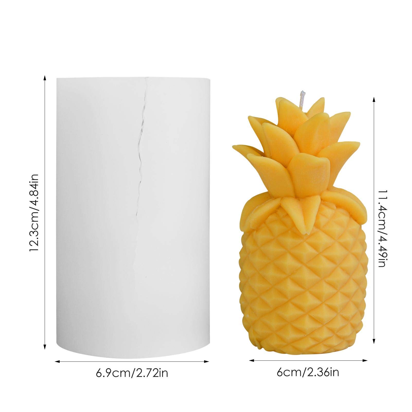 Naysku Silicone Candle Mold - DIY Soy Wax Candle & Handmade Soap Molds for Pineapple-Shaped Crafts, Fondant Decorations - Perfect for Home Decor, Wedding Favors, and DIY Gift Making