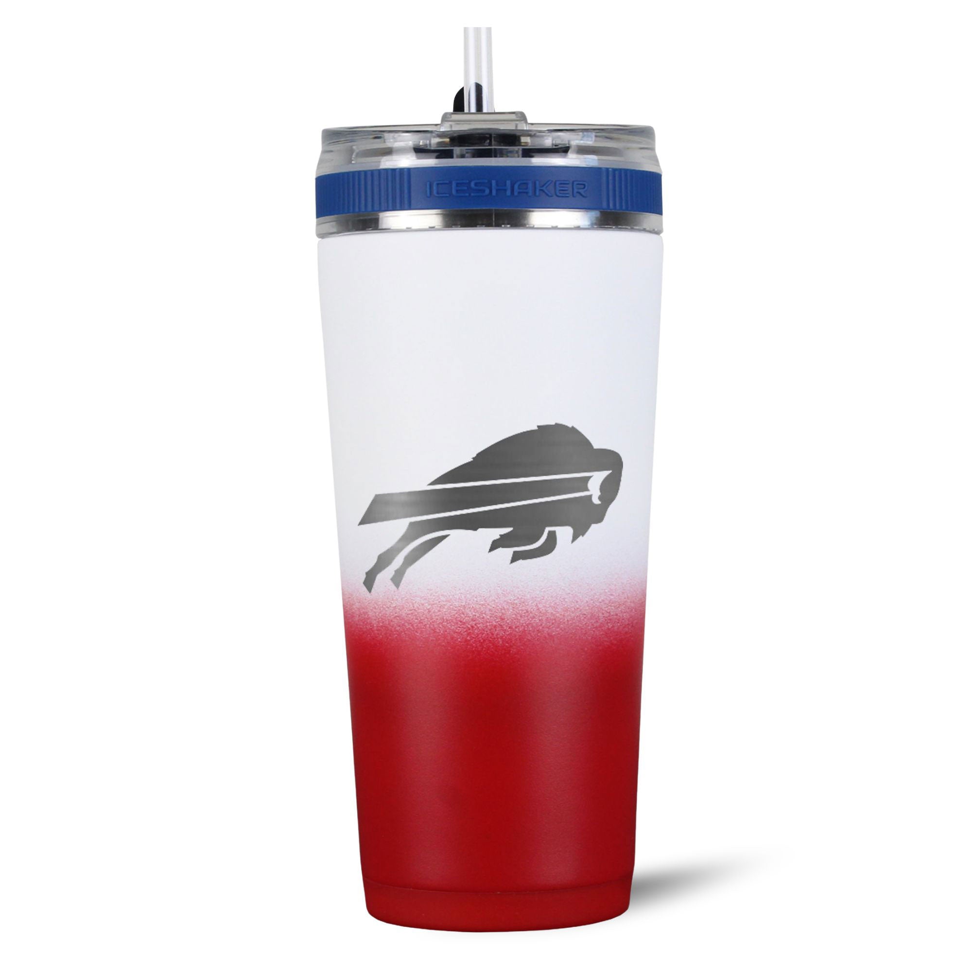 Official Buffalo Bills 26oz Insulated Flex Water Bottle with Straw - NFL Licensed Team Merchandise - Perfect for Game Day, Gym & Outdoor Activities