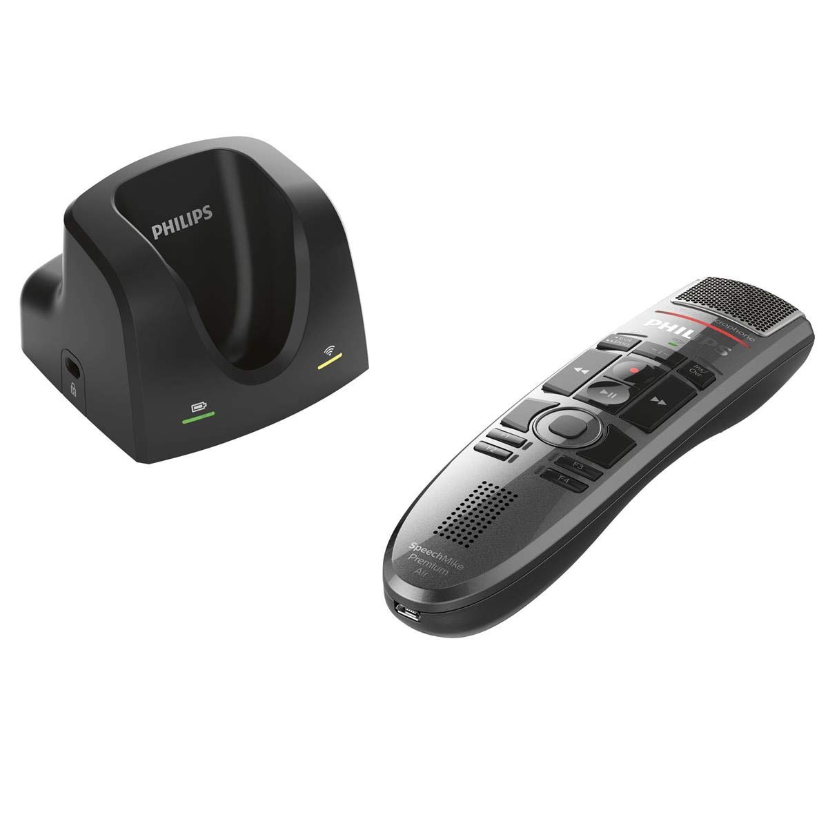 Philips SpeechMike Premium Air Wireless Dictation USB Microphone with Push-Button Control - Ideal for Medical Transcription, Legal Documentation & Office Dictation
