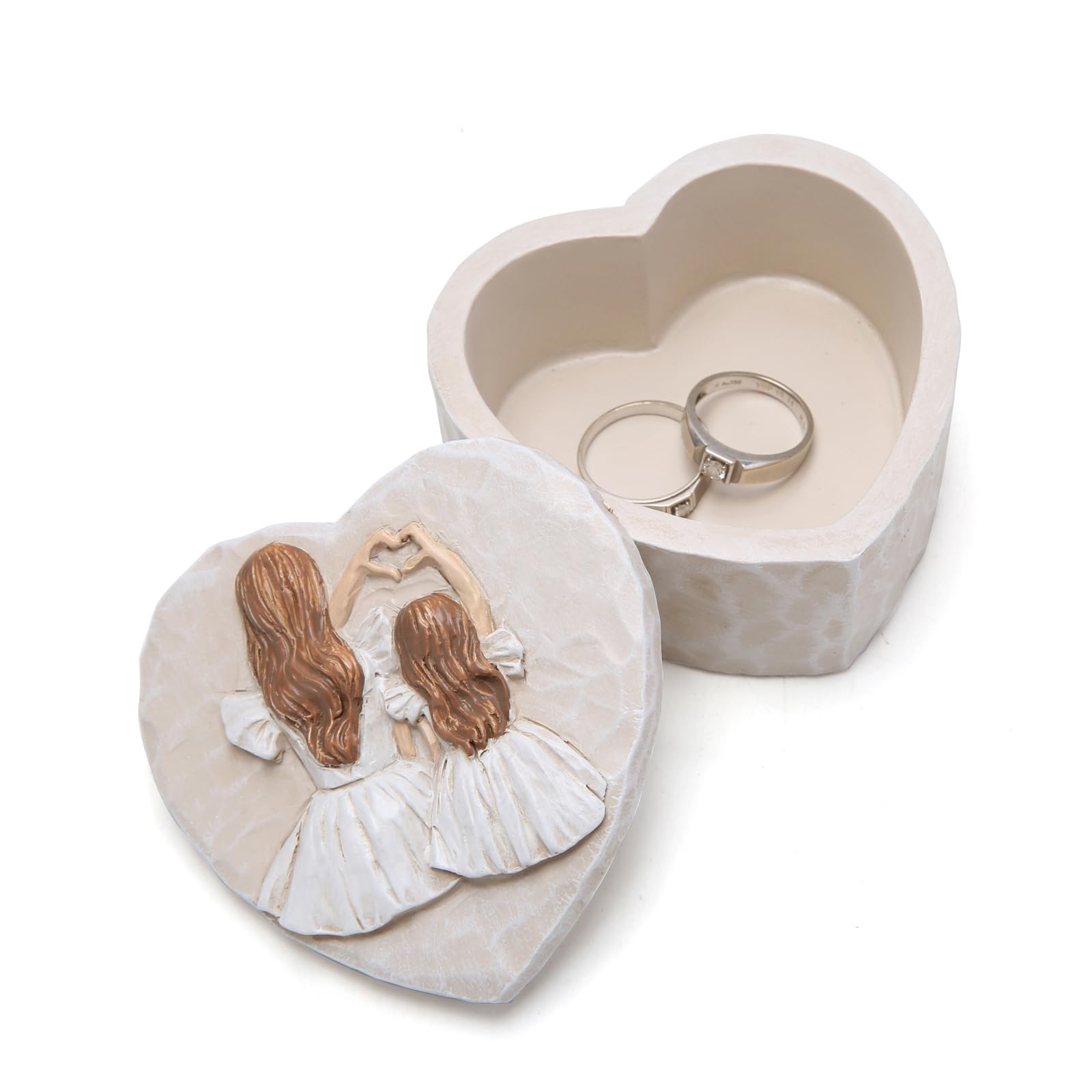 Hand-Painted Memorial Keepsake Jewelry Box - Mother's Day Gift, Anniversary Present, Christmas Decorative Box & Birthday Gift for Mom | Perfect for Jewelry Storage, Table Decor, and Special Occasion Gifts