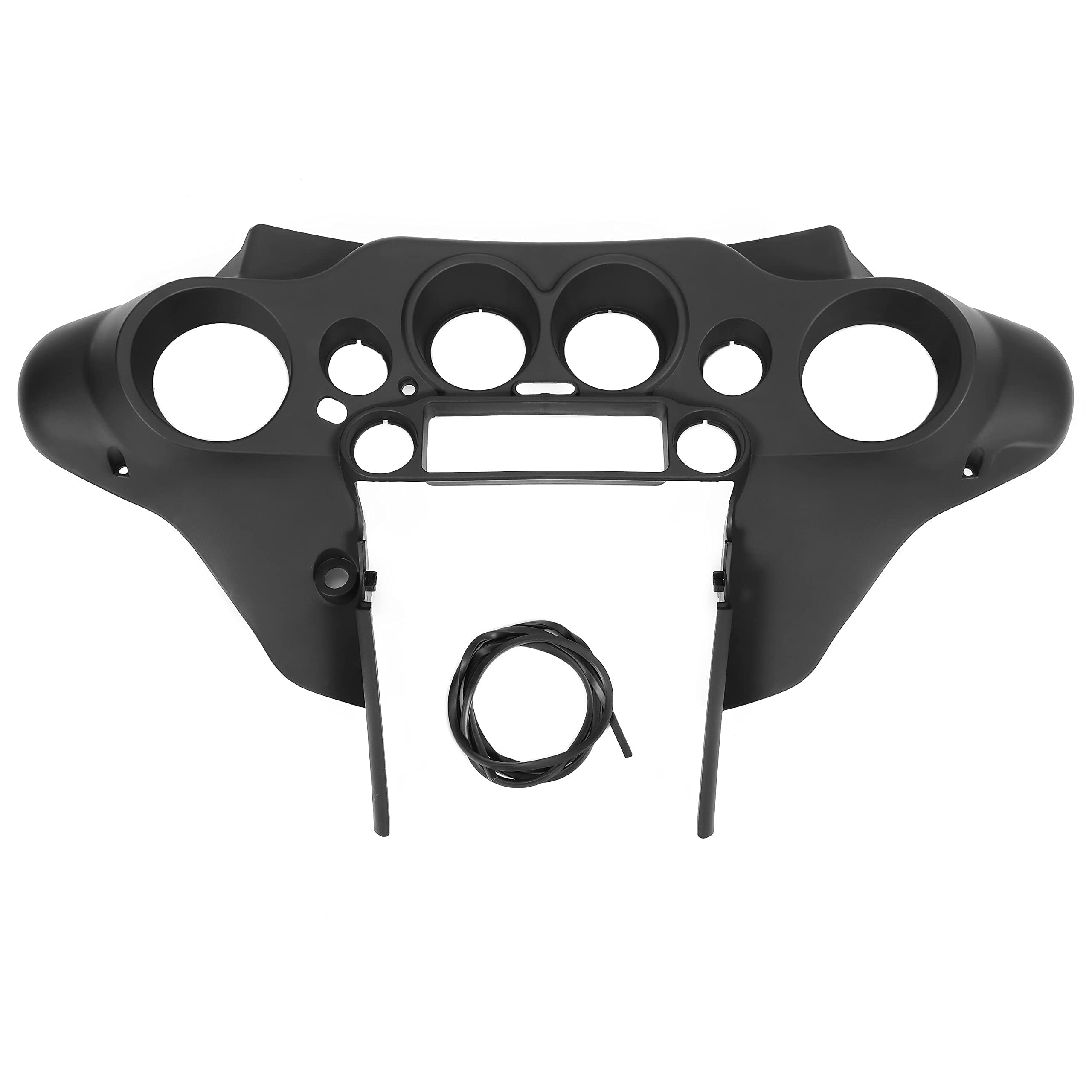 HECASA Front Batwing Inner Outer Fairing for Harley Davidson Touring Street Glide Electra Glide 1996-2013 Models - Black Plastic Replacement Part for Wind Protection & Custom Look