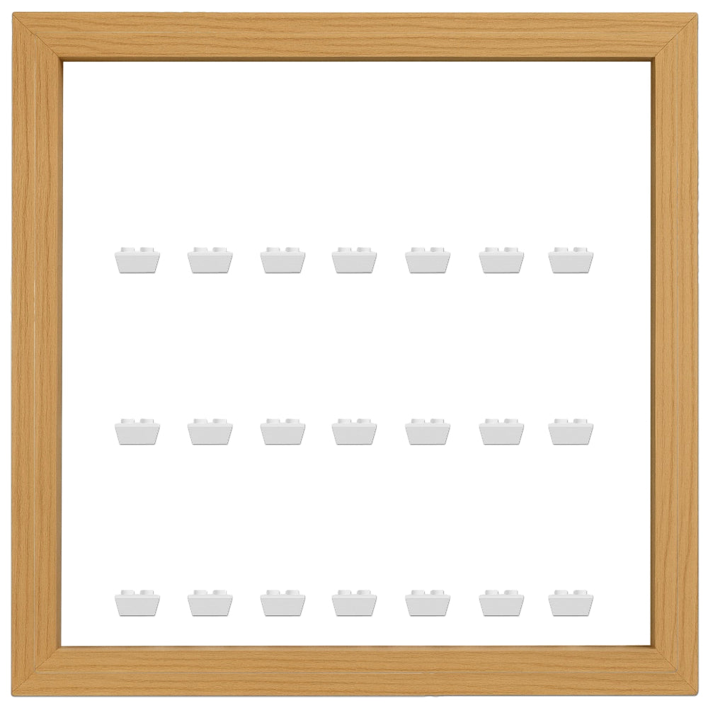 Premium Oak Wood Display Frame for Lego® Minifigures - Showcase & Protect Your Collectibles - Perfect for Home Decor, Office Display, and Gift Giving