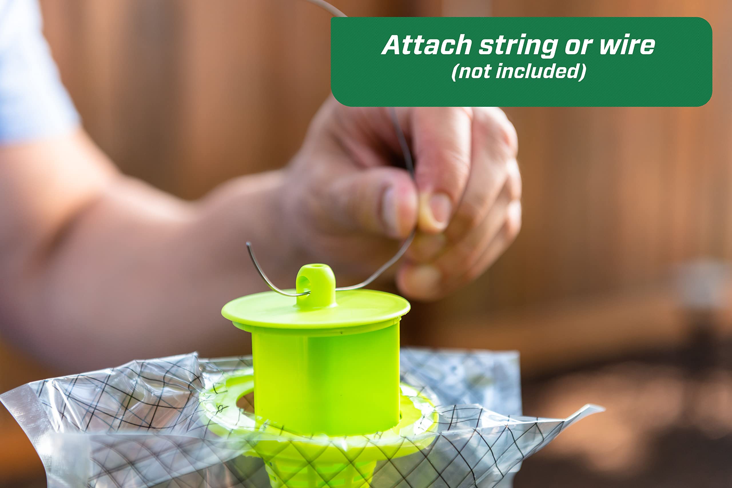 RESCUE! Outdoor Disposable Hanging Fly Trap - 18 Pack | Fly Control for Patio, Garden & Backyard | Non-Toxic Fly Catcher for Outdoor Use