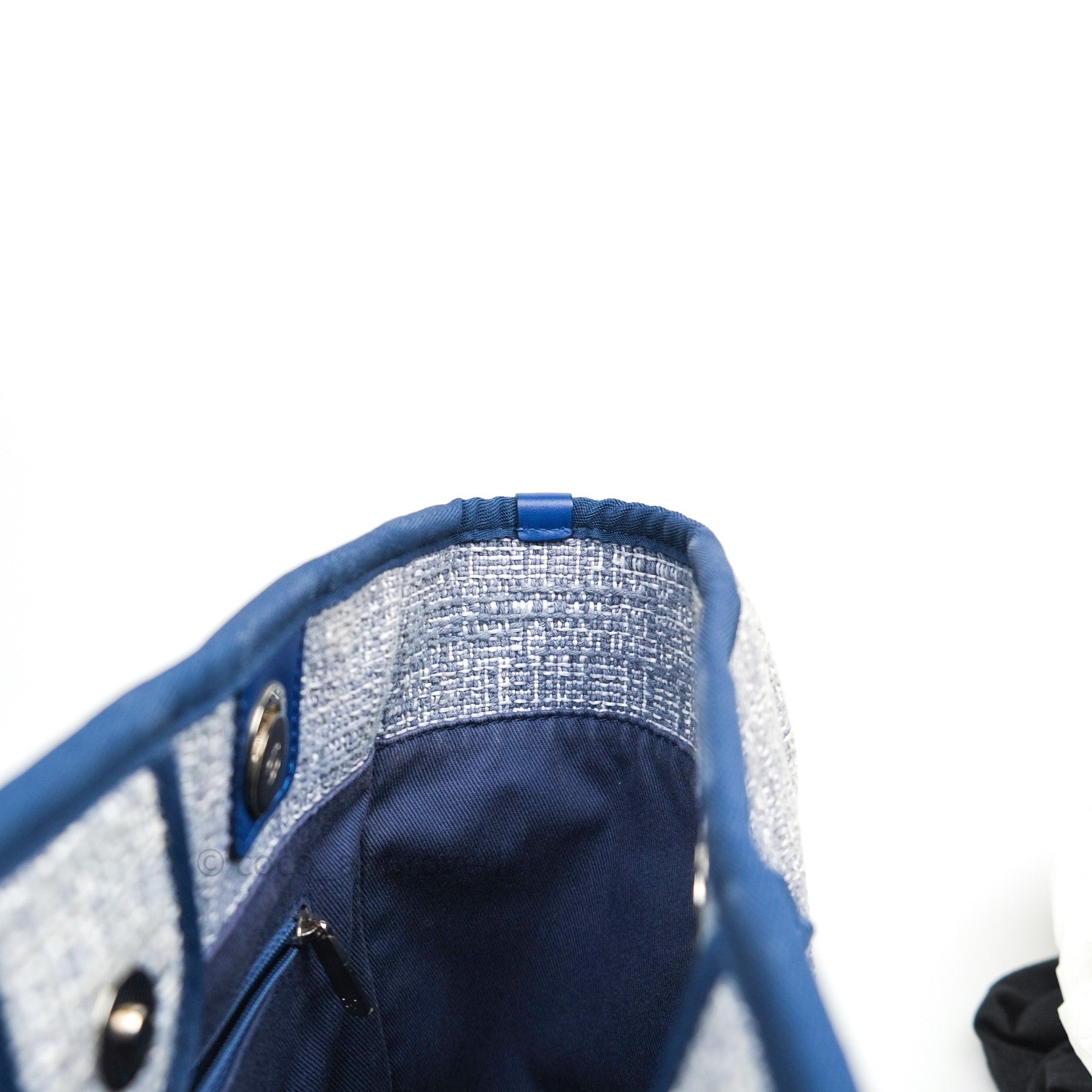 Chanel Canvas Deauville Medium Tote Bag in Blue - Luxury Designer Handbag for Women, Perfect for Work, Travel & Everyday Use