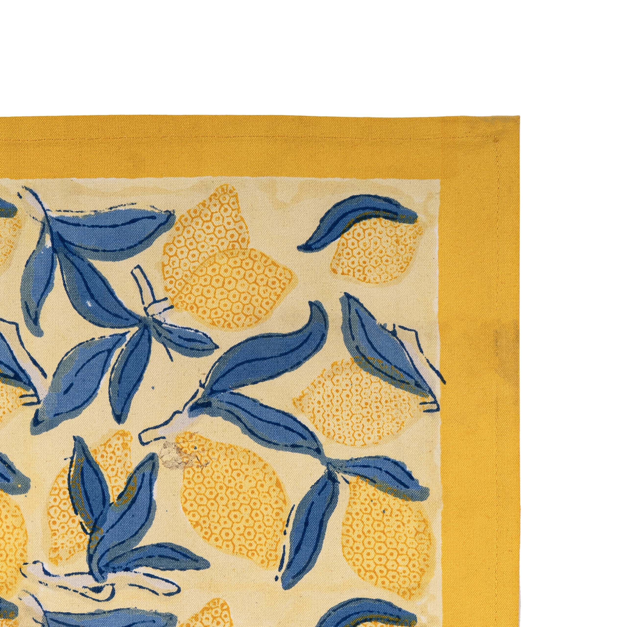 Eco-Friendly Couleur Nature Placemats Set of 6 - 15x18 Inch Lemon Tree Design in Yellow & Blue | Perfect for Dining Table Decor, Kitchen, and Outdoor Picnics