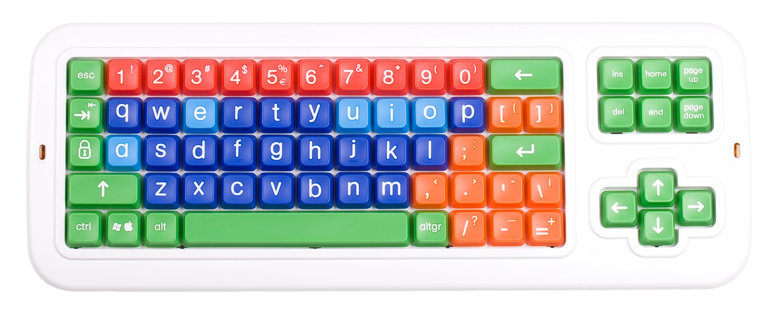 Clevy Kids Mouse and Keyboard Bundle - Spill-Proof Large Print Lowercase Keyboard & Ergonomic Mouse for Children - Compatible with Windows & Mac OS - Perfect for Homeschooling, Online Learning & Typing Practice