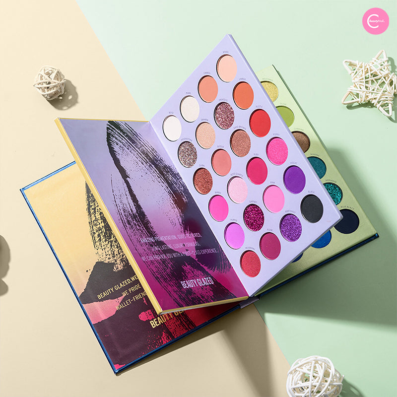 Beauty Glazed 72 Color Eyeshadow Palette - Highly Pigmented, Long Lasting Makeup for Professional & Everyday Use - Perfect for Parties, Weddings & Date Nights
