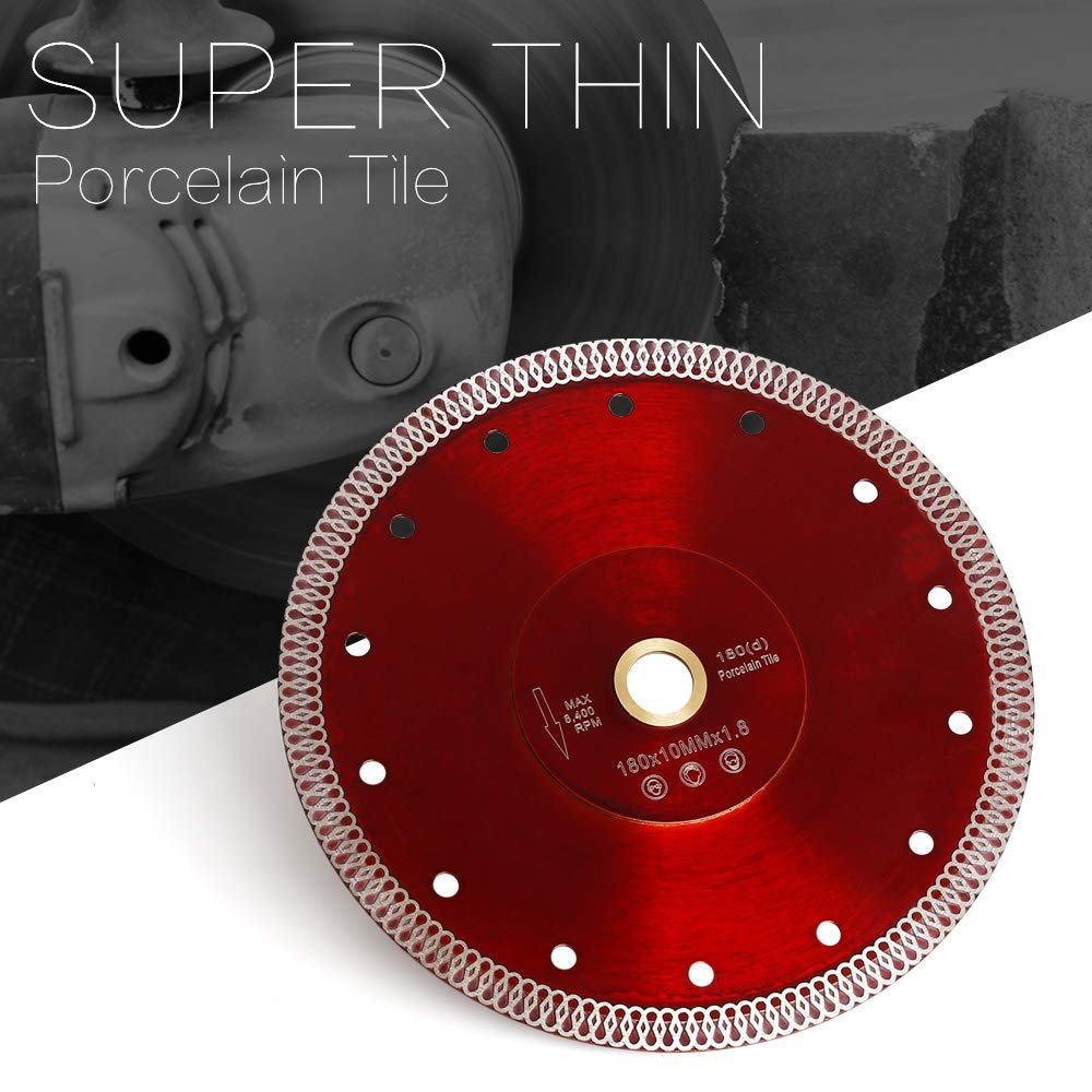 7 Inch Super Thin Diamond Cutting Blade for Tile, Granite, Marble - Premium Diamond Blade for Wet/Dry Cutting (7