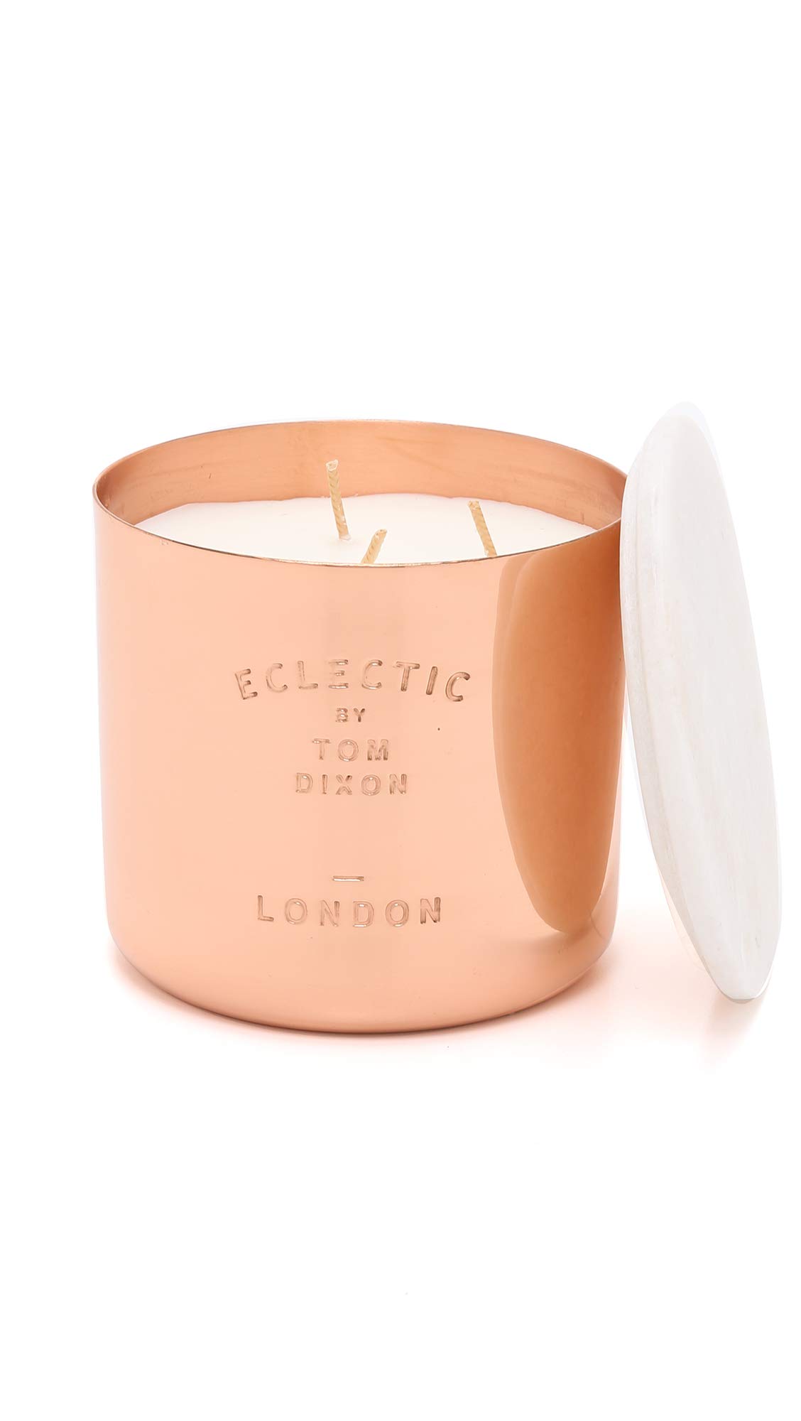 Tom Dixon Eclectic London Large Scented Candle - Copper Metallic Finish, Luxury Home Decor for Living Room, Bedroom & Bathroom Aromatherapy
