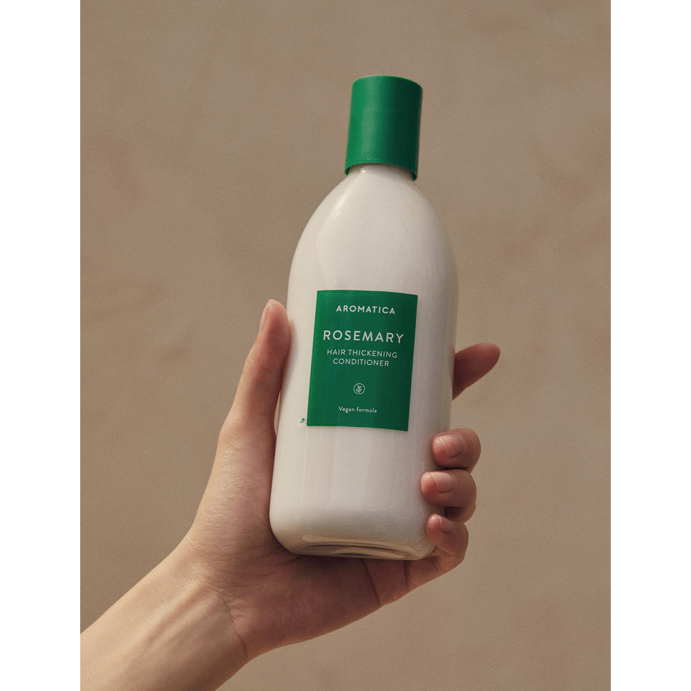 AROMATICA Rosemary Hair Thickening Conditioner 400ml - Natural Hair Growth Treatment for Thicker, Fuller Hair - Perfect for Daily Use & Damaged Hair Care