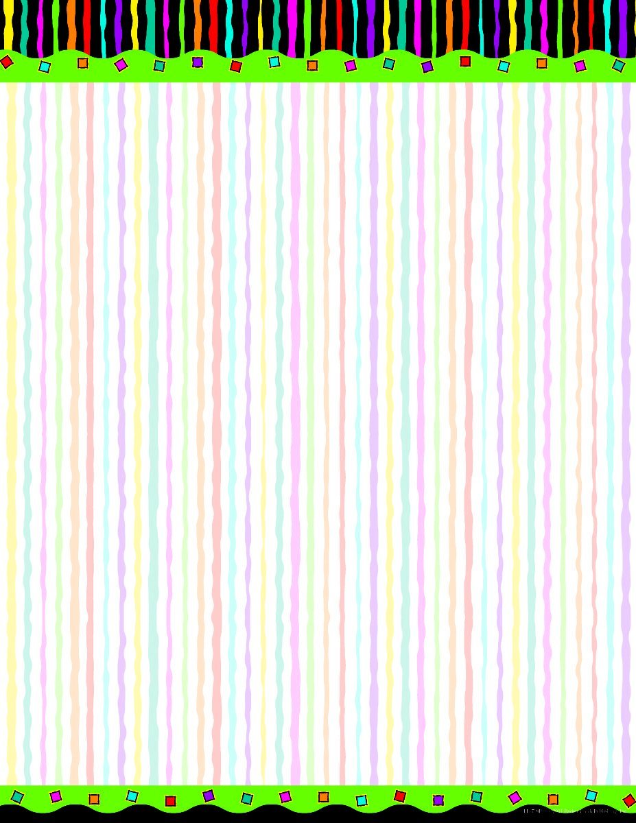 Barker Creek Neon Stripes Designer Computer Paper, 8.5” x 11” Decorative Printer Paper, 50 Sheets - Vibrant Stationery for Home, School & Office - Perfect for Invitations, Flyers & Creative Projects