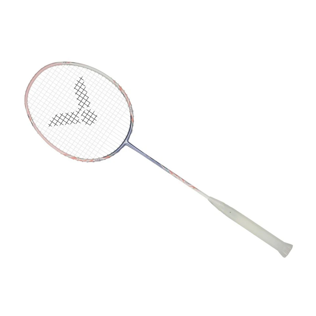 Victor Thruster Ryuga Muse Unstrung Badminton Racket - Pink Glow | Professional Tournament Grade Shuttlecock Racket for Competitive Play & Training