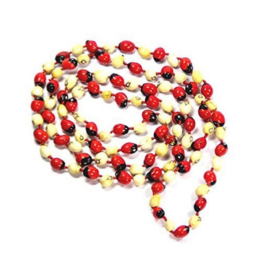 Numeroastro Red & White Gunja Mala - Spiritual Beads for Health, Wealth & Success | Meditation, Yoga & Prayer Accessory
