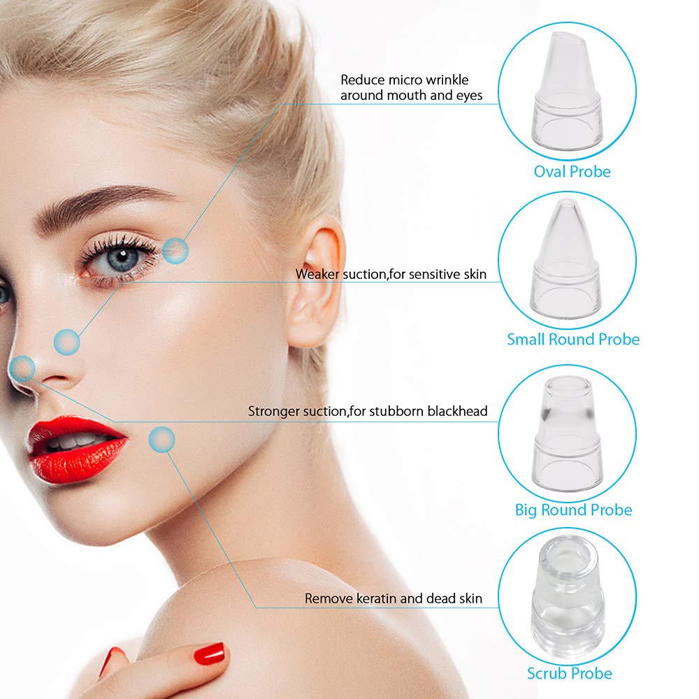 Blackhead Remover Vacuum - Electric Facial Pore Cleaner with LED Display, Comedone Extractor Kit for Deep Cleansing - Perfect for Acne Treatment & Skin Care at Home