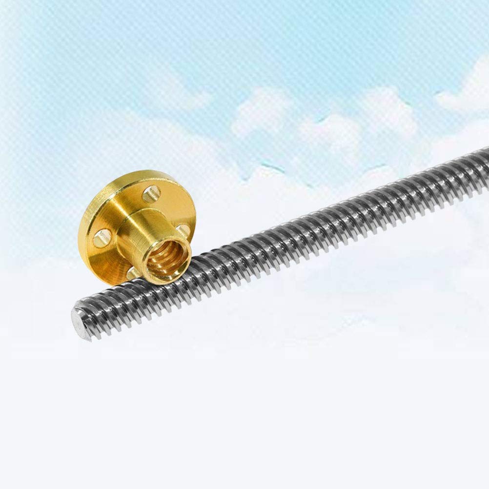 High Precision T-Shaped 3D Printer Lead Screw 300mm with Nut - Stainless Steel Threaded Rod for Stepper Motor | Perfect for DIY 3D Printing, CNC Machines & Robotics Projects