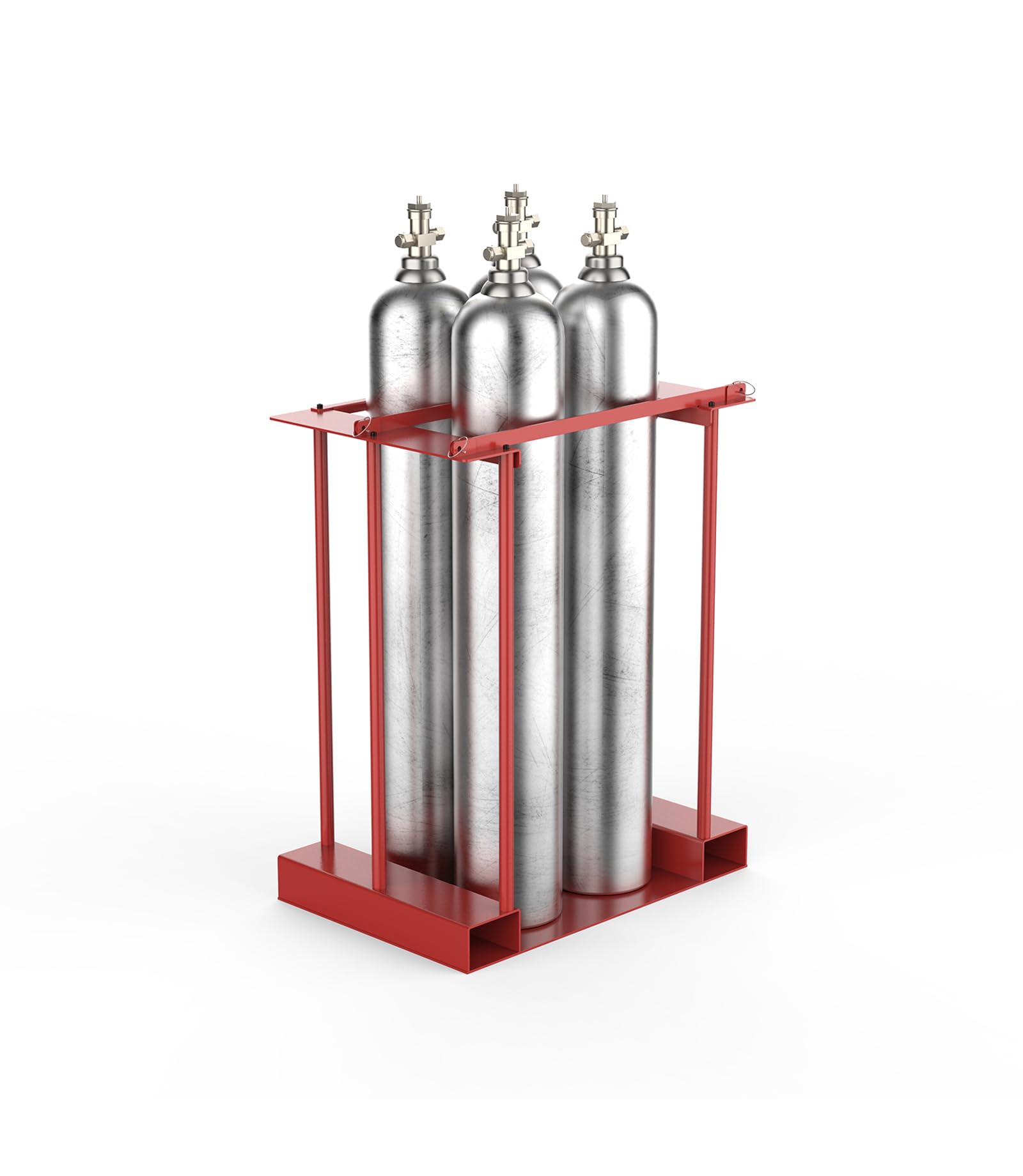Heavy Duty Forkliftable Cylinder Storage Caddy - Industrial Gas Cylinder Safety Rack with Durable Steel Frame - OSHA Compliant for Warehouse, Factory & Garage Use - Perfect for Securing Oxygen, Acetylene & Propane Tanks