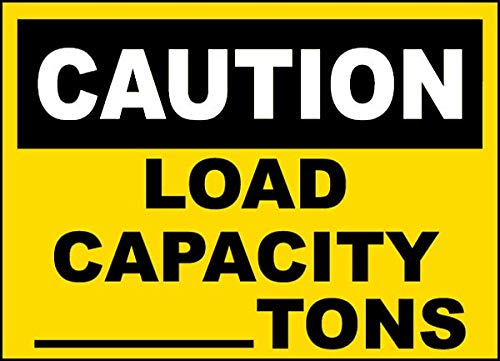 Vinyl Stickers Bundle - 10 Pack Safety & Warning Signs for Warehouse - Caution Load Capacity (Tons) - 3.5