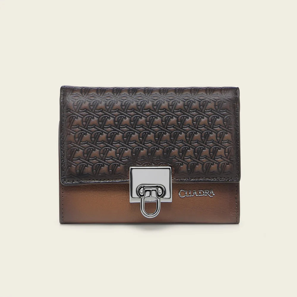 BD252RS Genuine Leather Women's Casual Fashion Bifold Wallet Clutch - Stylish Brown Purse for Everyday Use, Travel & Gift Ideas