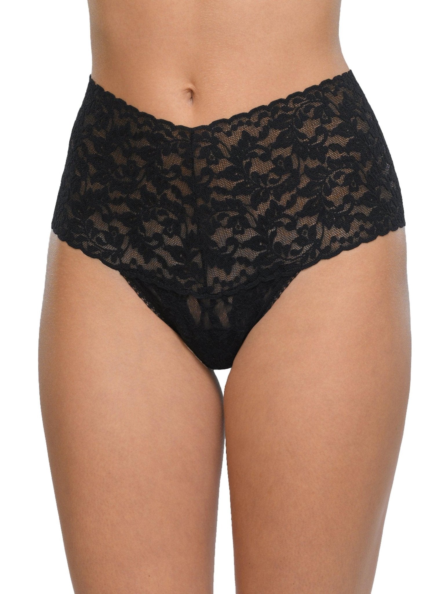 Vintage Lace Thong Panties - Sexy Retro Underwear for Women - Comfortable & Breathable Lingerie - Perfect for Date Night, Boudoir & Special Occasions
