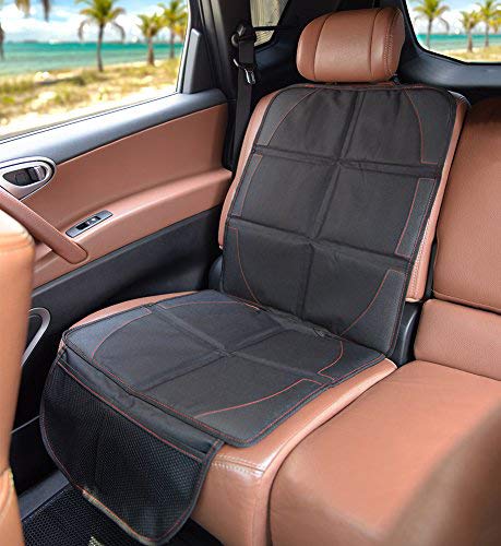 J&C Car Seat Protector - Waterproof Non-Slip Car Seat Cover for Baby & Child Safety Seats, Dog Mats & Kick Mats - Perfect for Road Trips, Daily Commutes & Pet Travel